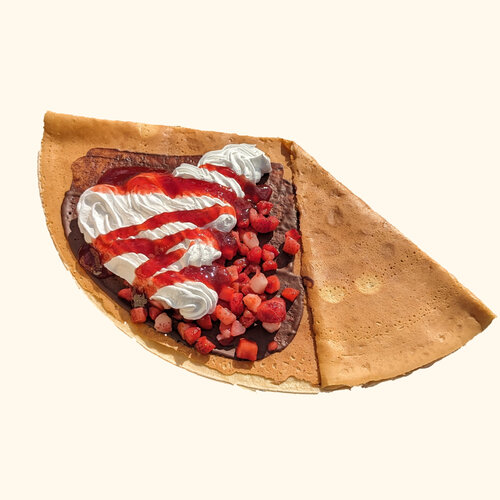 Crepe Dâu Tươi Chocolate Kem Bông